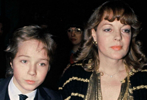 La foto dell'attrice Romy Schneider e del figlio David
