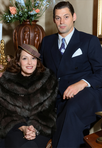 La signorile Lupe Velez in una foto con il marito Johnny Weissmuller