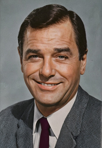 la foto dell'attore Gig Young, il secondo uomo di Hollywood che vinse un Oscar e finì con una pistola