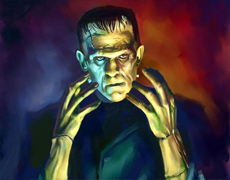 film con al centro Frankenstein, film con il mostro di Frankenstein, creatura di Frankenstein