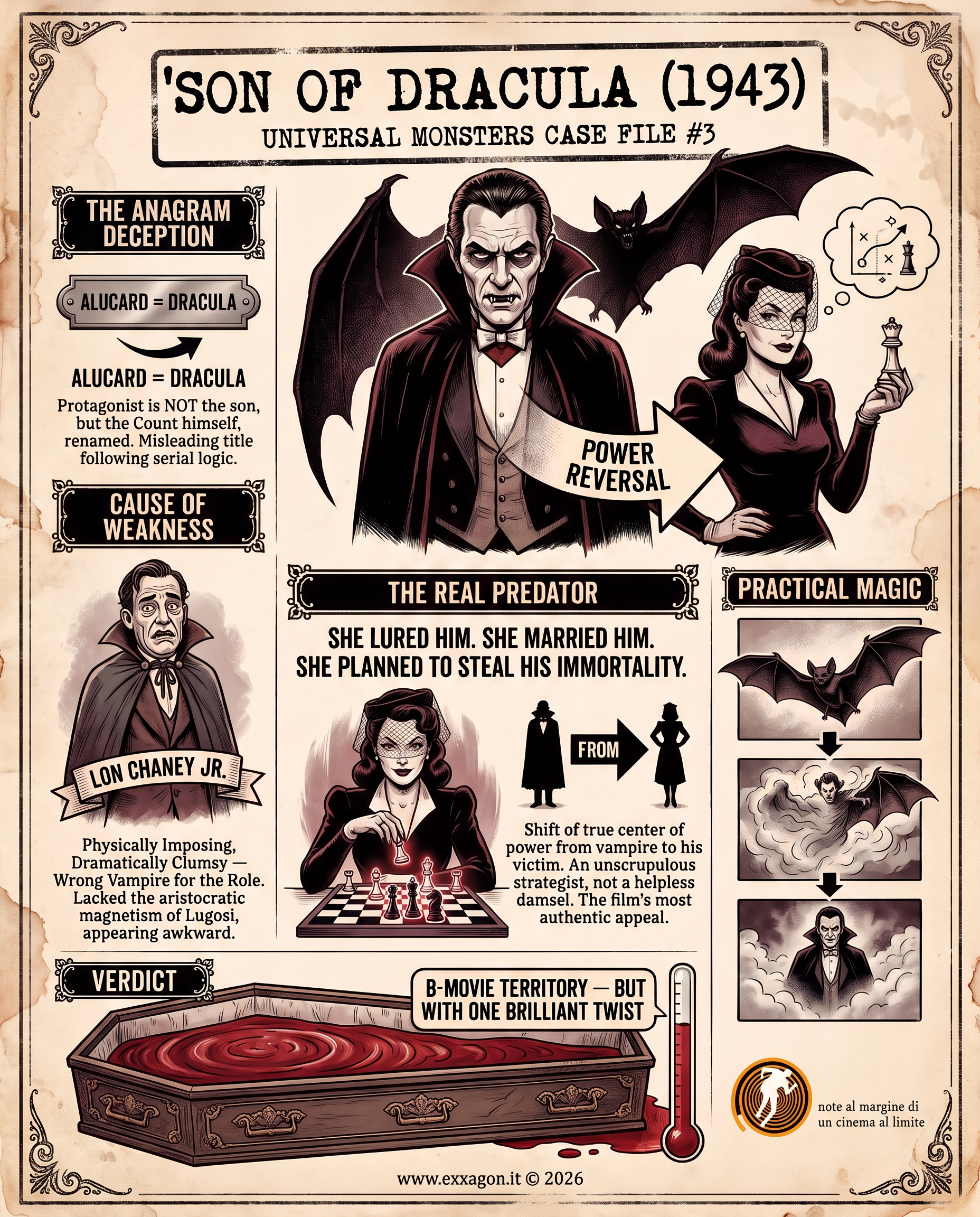 A concise, visual summary of a movie. In a nutshell, my review is a visual summary of the film Figlio di Dracula