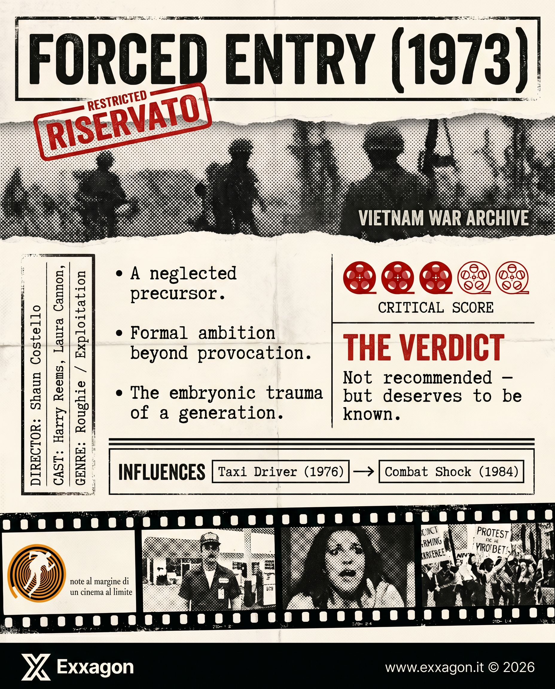 A concise, visual summary of a movie. In a nutshell, my review is a visual summary of the film Forced Entry