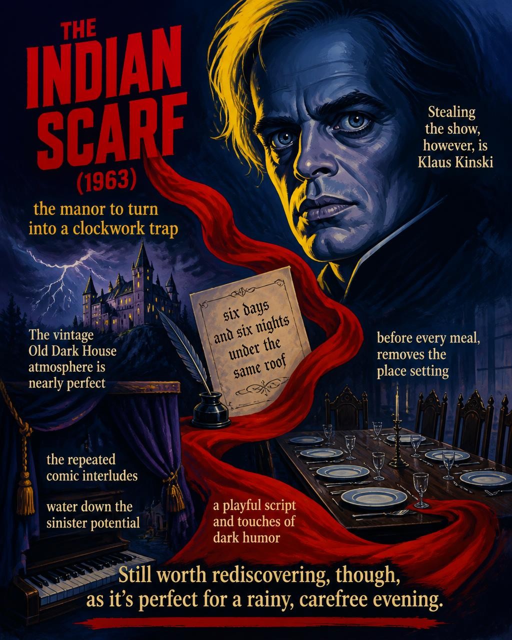 A concise, visual summary of a movie. In a nutshell, my review is a visual summary of the film Laccio rosso
