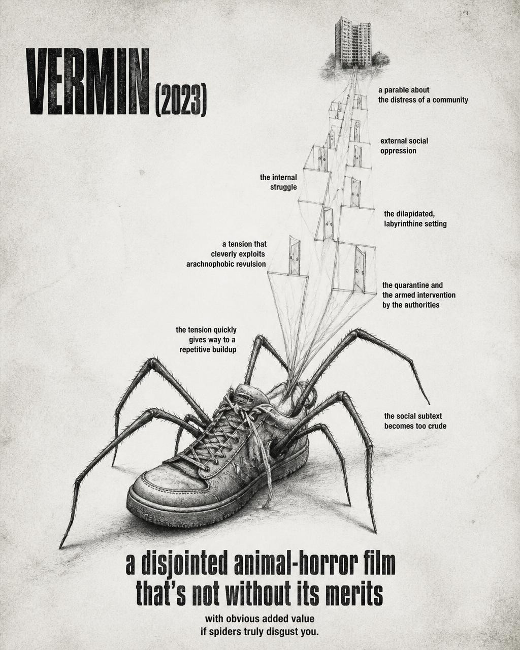 A concise, visual summary of a movie. In a nutshell, my review is a visual summary of the film Vermin