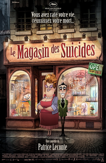 la Bottega dei suicidi, le magasin des suicides, Patrice Leconte, animazione horror