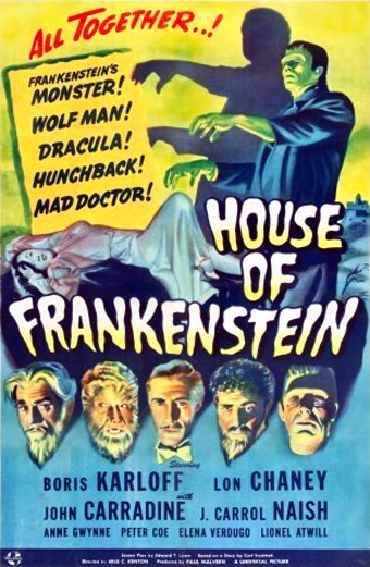 al di là del mistero, house of Frankenstein, horror del 1944
