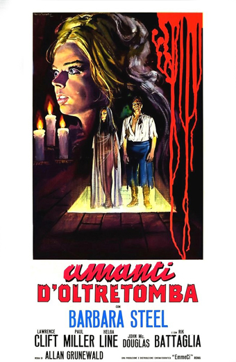Amanti d'oltretomba, film di Caiano, locandina di film di barbara steel