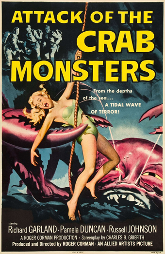 l'Assalto dei granchi giganti, film 1957, attack of the crab monsters