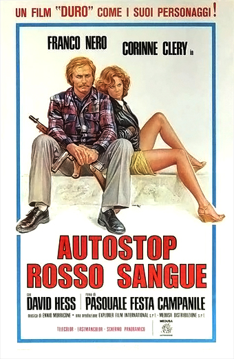 Autostop rosso sangue, rape and revenge, RnR,  Pasquale Festa Campanile, Franco Nero, Corinne Clery, film del 1977