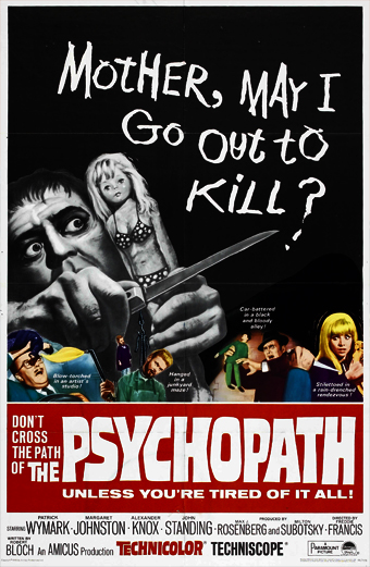 la Bambola di cera 1966, the psychopath, Freddie Francis, horror uk