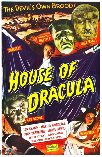 la Casa degli orrori, House of Dracula, Erte Kenton, monster classic movie