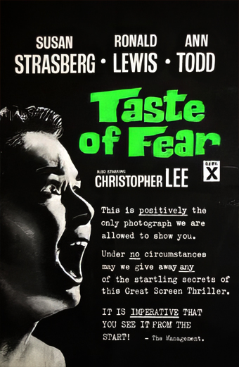 la Casa del Terrore, Taste of Fear, Seth Holt, Susan Strasberg, Ann Todd