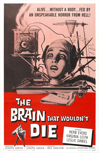 il Cervello che non voleva morire, brain that wouldn't die, Joseph green