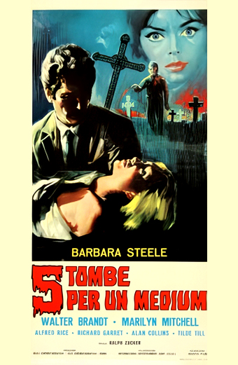 Cinque tombe per un medium, Massimo Pupillo, horror in bianco e nero, Walter Brandi