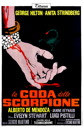 la Coda dello scorpione, Sergio Martino, Ida Galli, George Hilton, giallo all'italiana