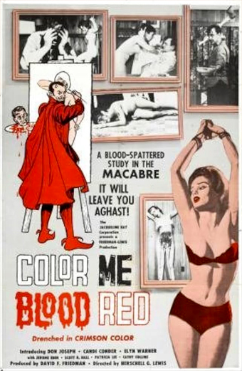 Color me blood red, Herschell Gordon Lewis, film splatter