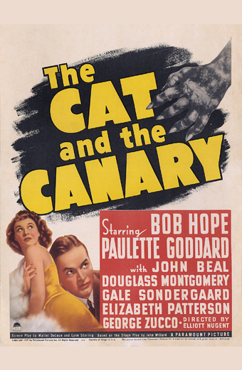 il Fantasma di mezzanotte, The cat and the canary, Elliott Nugent, Paulette Goddard