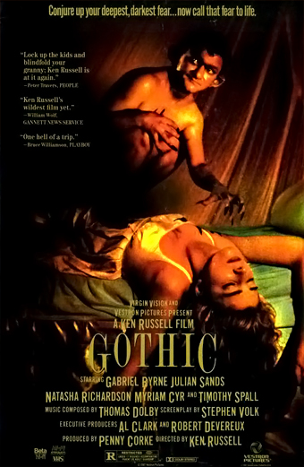 Gothic, Ken Russell, Myriam Cyr, Julian Sands