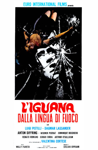 l'Iguana dalla lingua di fuoco, Valentina Cortese, Dagmar Lassander, Riccardo Freda, Willy Pareto, Luigi Pistilli