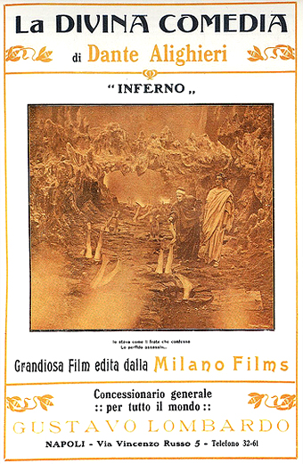 l'Inferno, Giuseppe De Liguoro, cinema in costume, cinema italiano d'inizio XX secolo, Adolfo Padovan, Francesco Bertolini