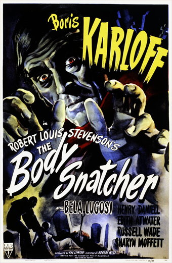 la Jena: l'Uomo di mezzanotte, The Body snatcher 1945, Henry Daniell, Boris Karloff, Russell Wade
