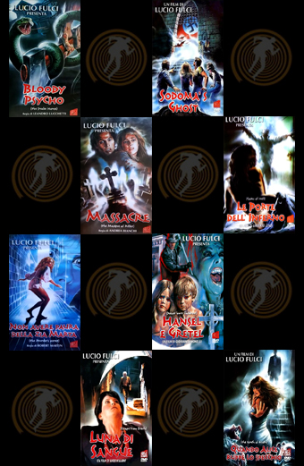 Lucio Fulci presenta, Bloody psycho, Massacre, il Fantasma di Sodoma, Hansel e Gretel di Simonelli, Luna di Sangue, Quando Alice ruppe lo specchio, film di Fulci