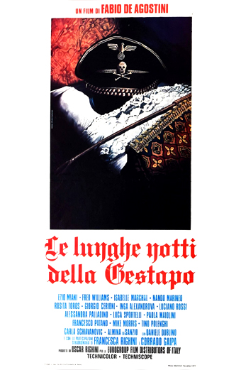 le Lunghe notti della Gestapo, Fabio De Agostini, naziploitation, erossvastica, Ezio Miani