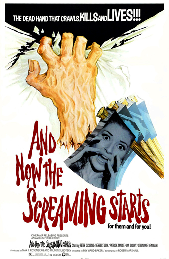 And Now The Screaming Starts poster, la locandina del film la Maledizione 1973