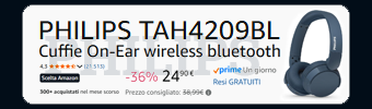 spazio pubblicità amazon cuffie philips