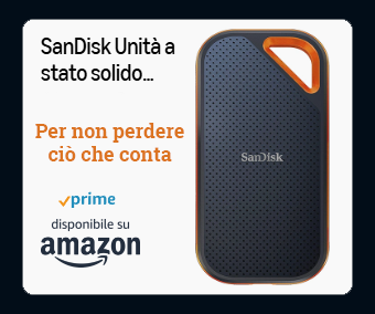 spazio pubblicità amazon dss sandisk